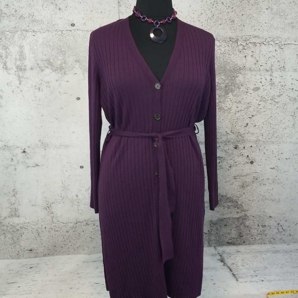 TIME & TRU Long Cardigan Purple XXL 20